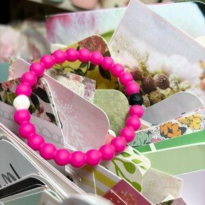 Lokai Hot Pink Breast Cancer Bracelet BCRF